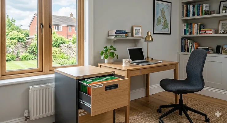 filing-cabinet-uk-home-office-setup filing cabinet UK home office