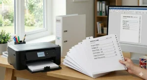 Alt text for image 5: Classic A-Z A4 dividers for alphabetical filing, showing clear black lettering on white reinforced tabs.