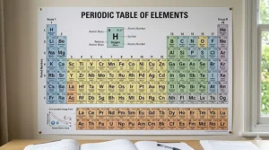 A complete periodic table of elements formatted to match standard UK A-level chemistry data sheets.