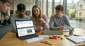 Tablet screen showing popular digital apps for effective and low-cost revision.