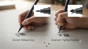 A selection of ultra-smooth marker pads and notebooks suitable for protecting brush pens for lettering from fraying.