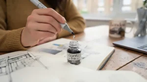 Clear graphic illustrating the Copic ink refill system for sustainable use.