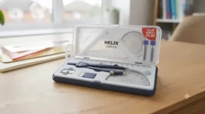 Value-for-money maths stationery bundle offering a reliable student compass set for less than 10 pounds.