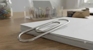 A large bulk pack of essential paper clips for office supplies and busy workstations.