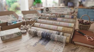 Large value bundle of assorted washi tape sets neatly stacked in rainbow order.