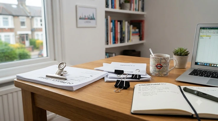 A comparison of bulldog clips vs binder clips on a wooden desk, highlighting the key differences in design and office stationery use. bulldog clips vs binder clips