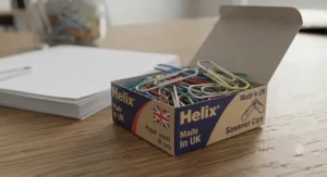 Vibrant coloured paper clips for office filing and colour-coding paperwork.