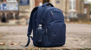 Hard-wearing black rucksack suitable for everyday secondary school use in Year 7.
