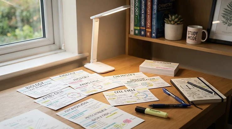 A bright desk lamp for halls of residence set to cool light for high-concentration daytime revision.